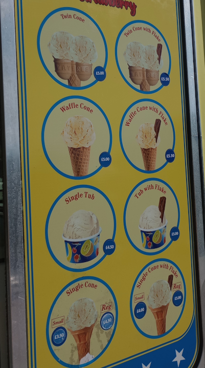 Traditional Ice-Cream Van Menu